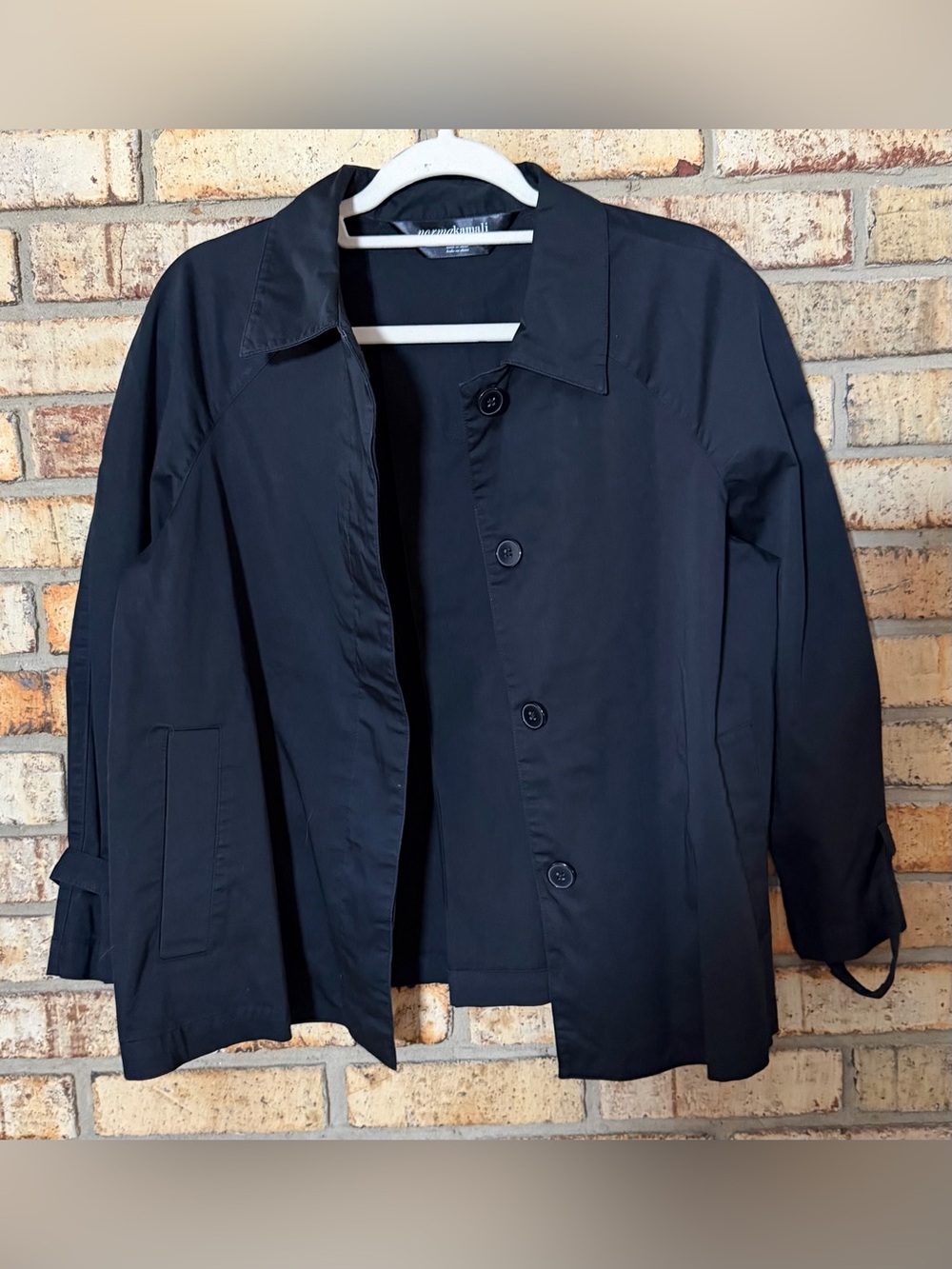 Norma Kamali button up black top 14